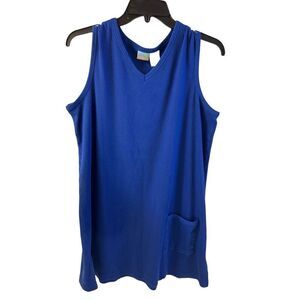 LE Cove xl beach dress coverup blue 1 pocket rn#93677
